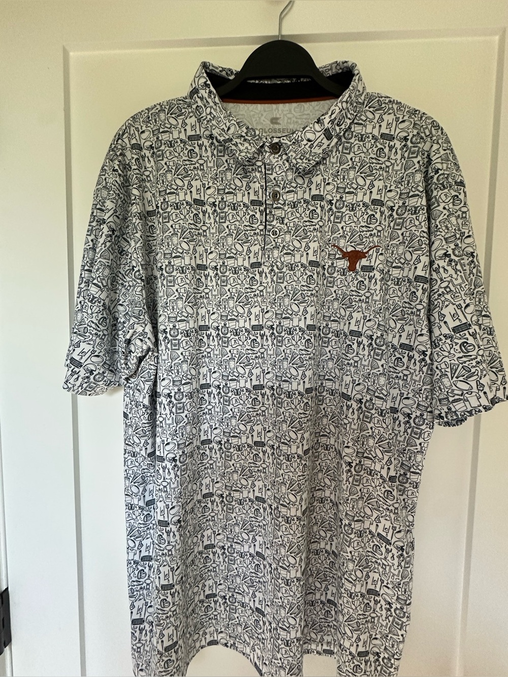 COLOSSEUM TEXAS LONGHORNS Men's White Graphic Polo Shirt